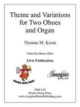 Theme and Variations Trio for 2 Oboes and Organ cover